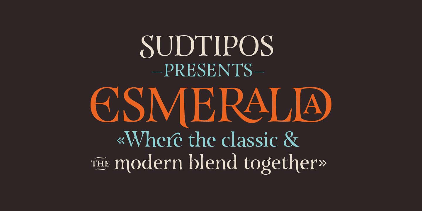 Beispiel einer Esmeralda Pro-Schriftart